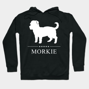 Morkie Dog White Silhouette Hoodie